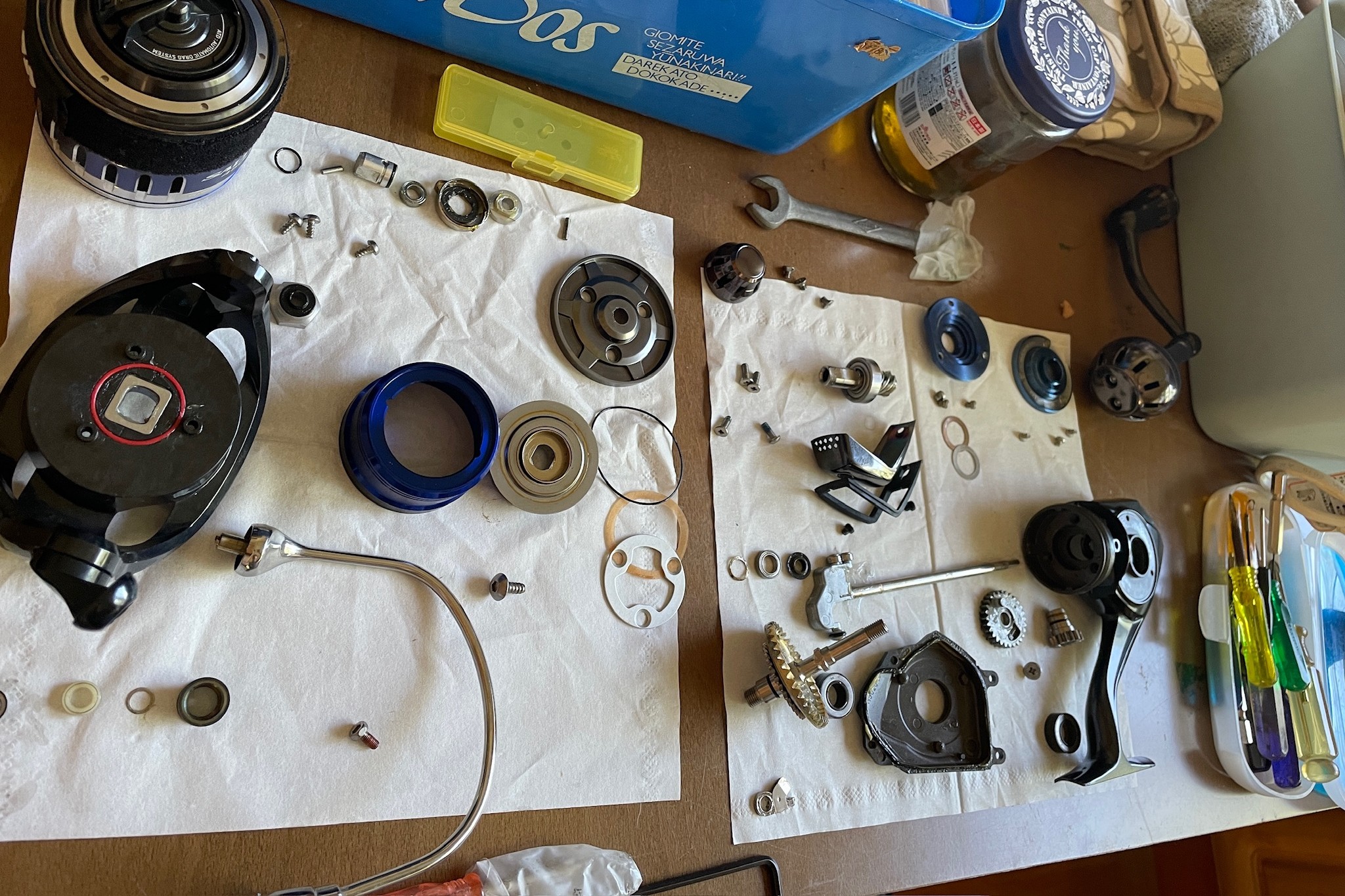 錆付いたリールの写真